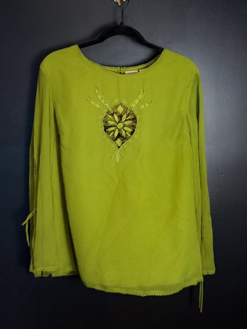 Vintage Chartreuse Blouse